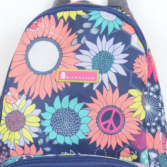 Lily Bloom Sunflower Peace Eco-Friendly Sling Crossbody Backpack Daypack Tote - Picture 5 of 8
